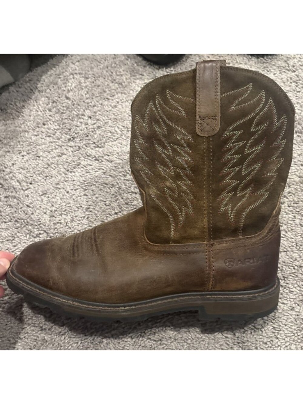 Ariat Work Waterproof 10.5 EE Soft Toe Western Brown Boots ASTM F2892-18